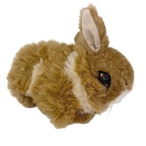 Fiesta Natural Laydown Bunny Rabbit Plush Stuffed Animal Toy 10” Tan